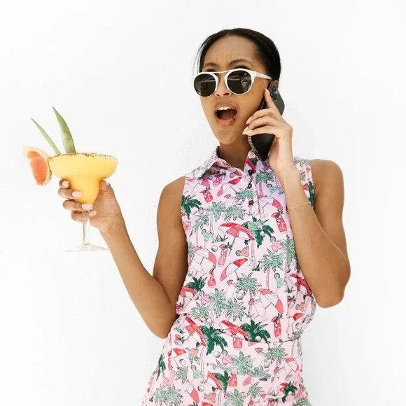 NWT Kenny Flowers, The Masters of Leisure, ladies sleeveless golf polo size L - Picture 4 of 6